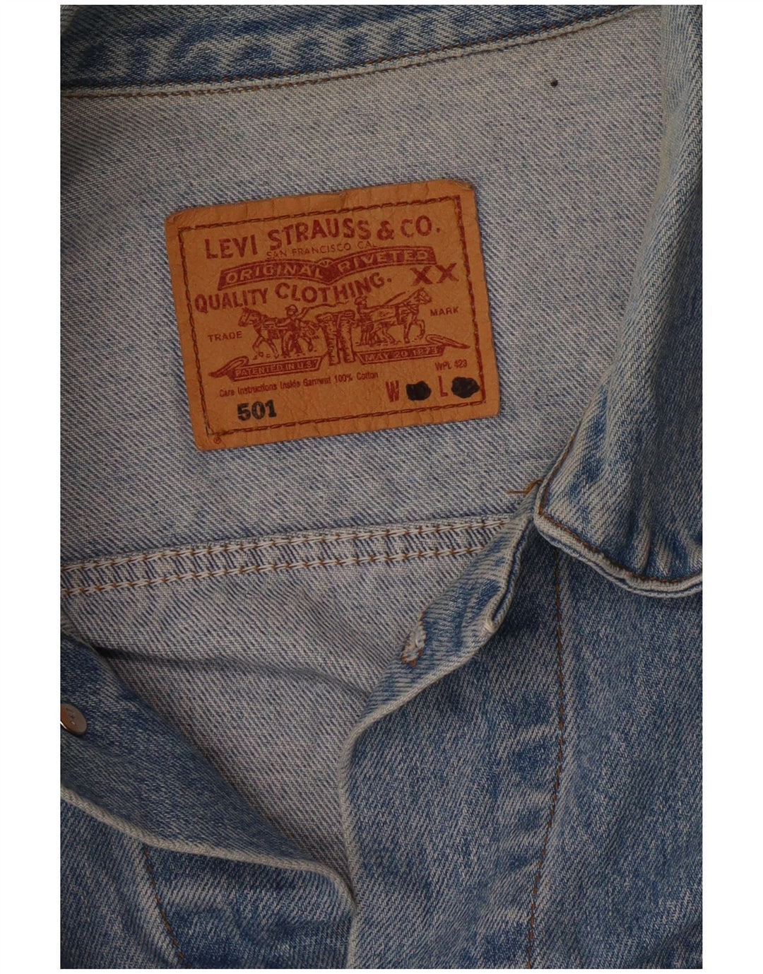 Męska kurtka dżinsowa Levi's 501 UK 42 XL niebieska