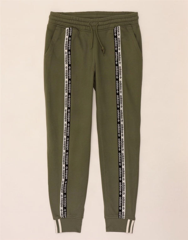 Damskie spodnie dresowe Adidas Joggers UK 12 Medium Khaki Colorblock