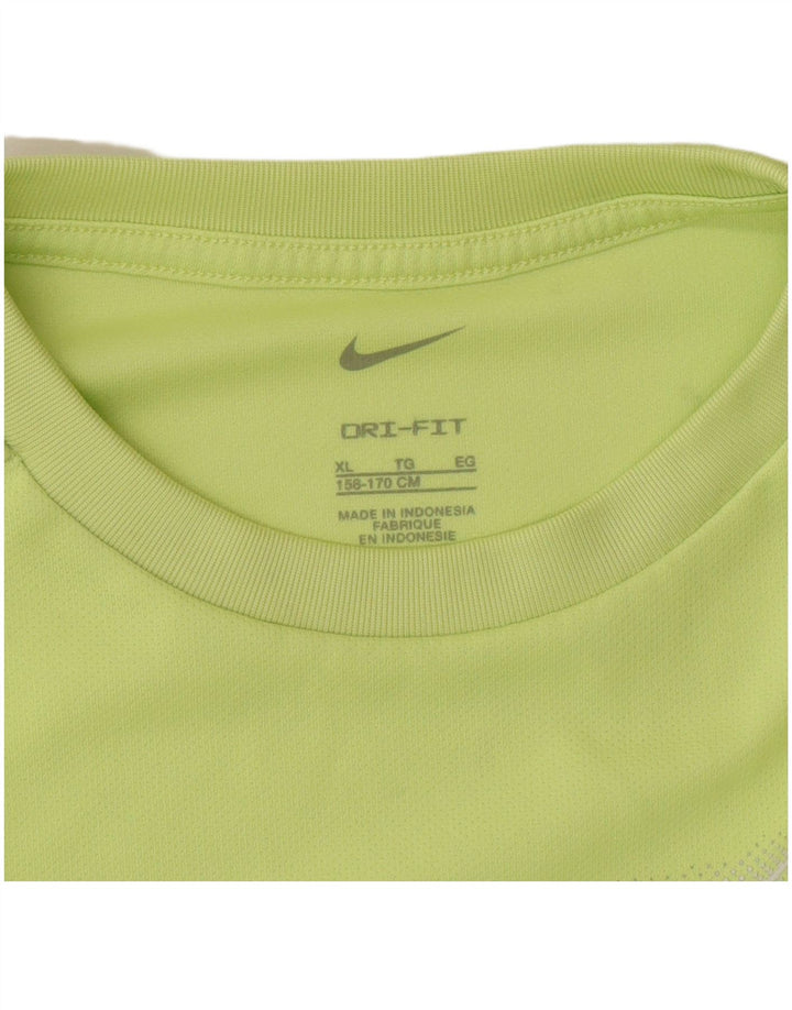 Chłopięcy T-shirt z grafiką Nike Dri Fit 13-14 lat XL Zielony