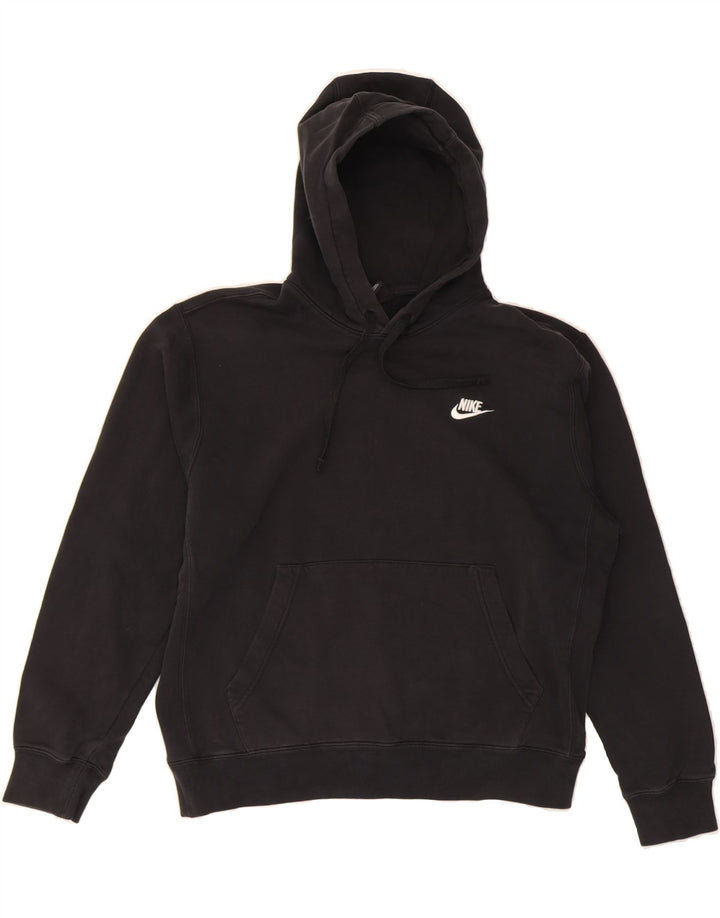 NIKE Womens Oversized Hoodie Jumper UK 14 Medium Black Cotton Vintage Nike and Second-Hand Nike from Messina Hembry 