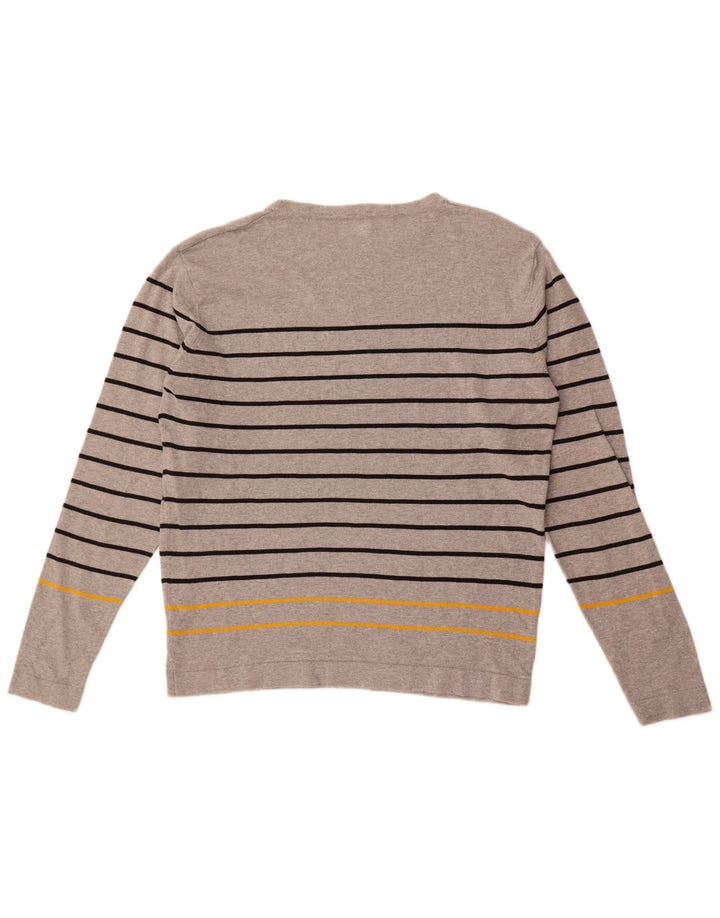 Męski top Jack & Jones z długim rękawem 2XL, szara, bawełniana w paski