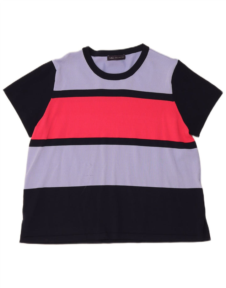 T-shirt damski Marks & Spencer UK 20 2XL, wielokolorowe paski