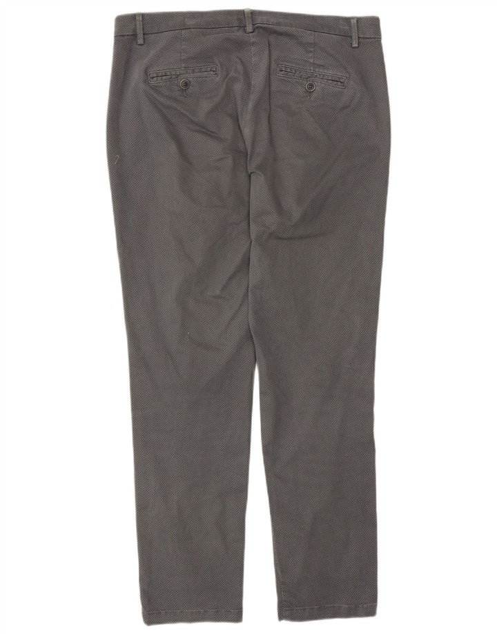 Spodnie damskie BENETTON Chino UK 12 Medium W32 L28 Szare w cętki