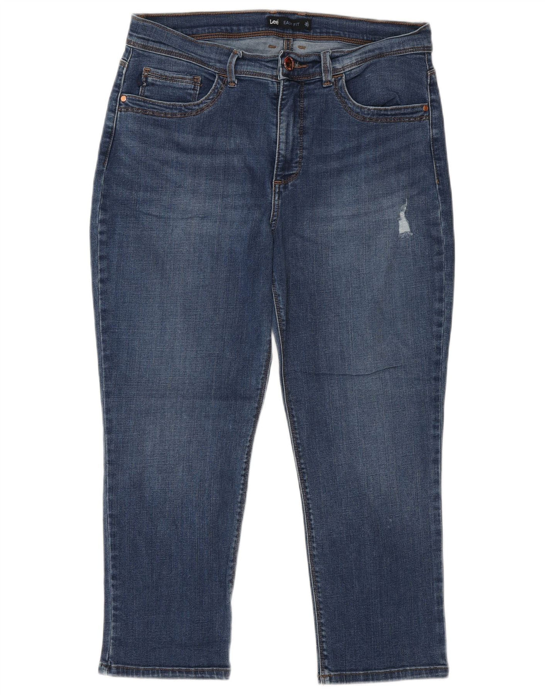 Damskie jeansy Lee Capri US 10 Large W30 L23 Niebieskie bawełniane