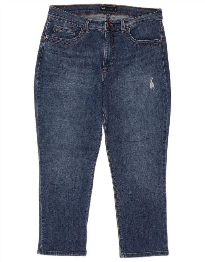 Damskie jeansy Lee Capri US 10 Large W30 L23 Niebieskie bawełniane