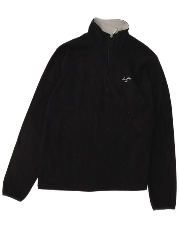 Męski sweter polarowy LOTTO XL, czarny, poliestrowy, zapinany na zamek