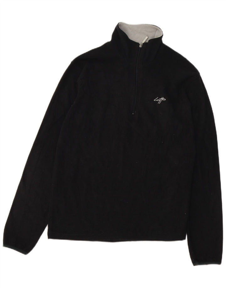 Męski sweter polarowy LOTTO XL, czarny, poliestrowy, zapinany na zamek