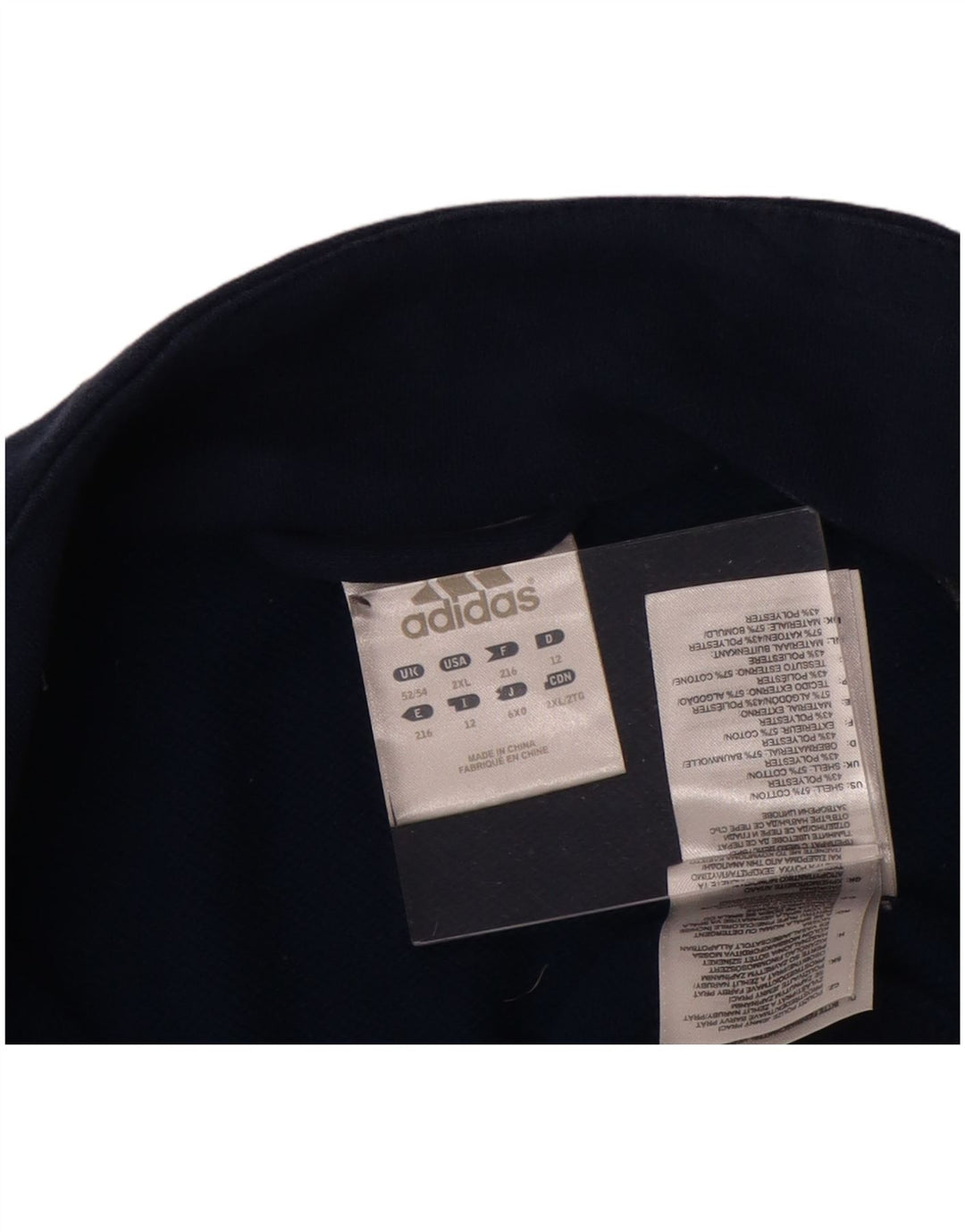 ADIDAS Męska kurtka dresowa Climalite UK 52/54 2XL Granatowa bawełna