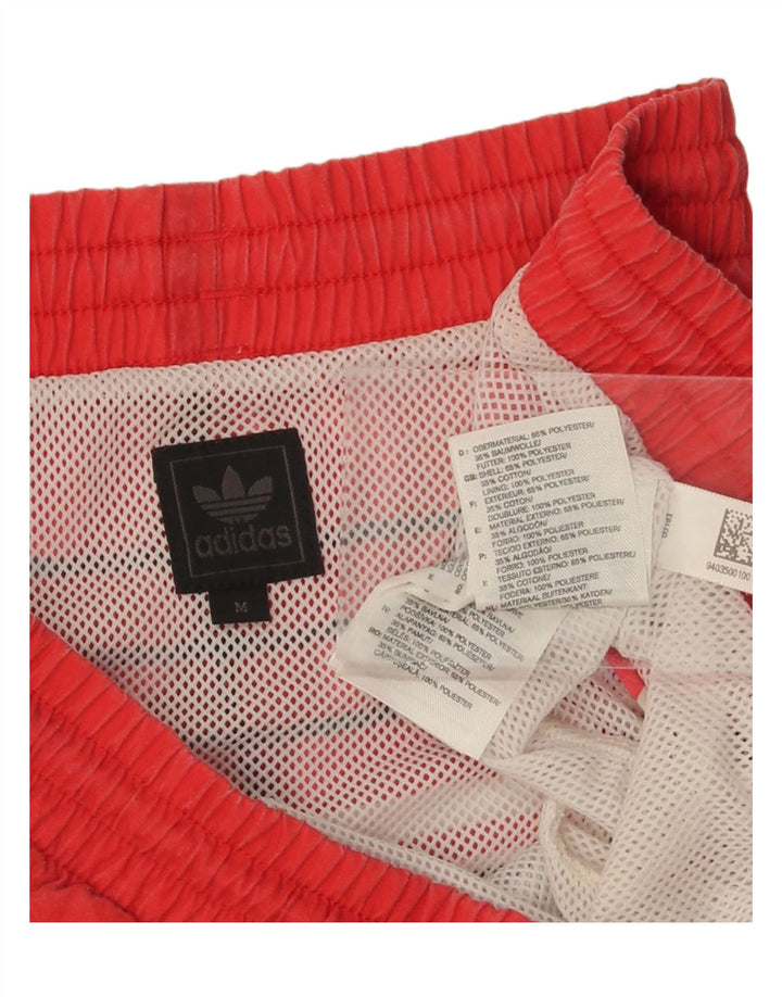 ADIDAS Mens Sport Shorts Medium Red Colourblock Cotton Vintage Adidas and Second-Hand Adidas from Messina Hembry 