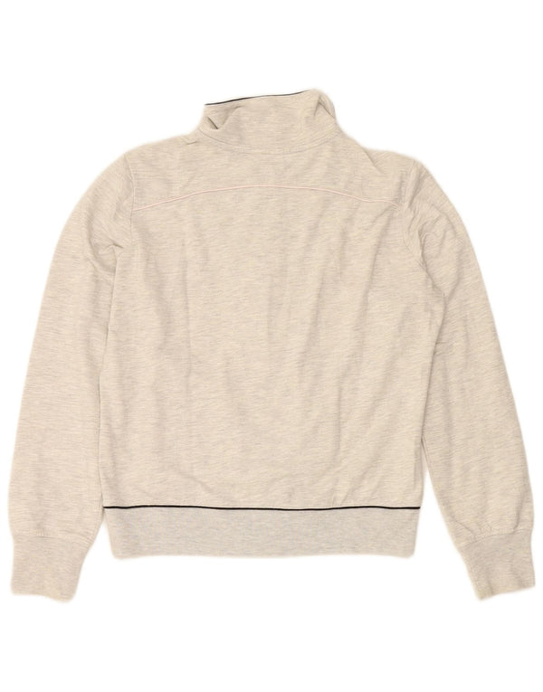 Damska kurtka dresowa CHAMPION Crop Top UK 14, duża, szara, nakrapiana bawełna