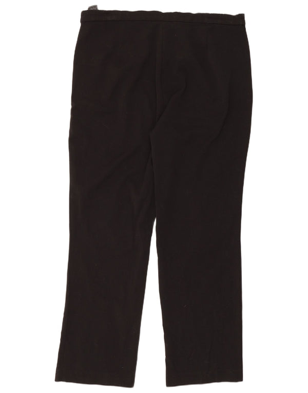 Marks & Spencer Womens Casual Trousers UK 14 Large W34 L30 Black Polyester