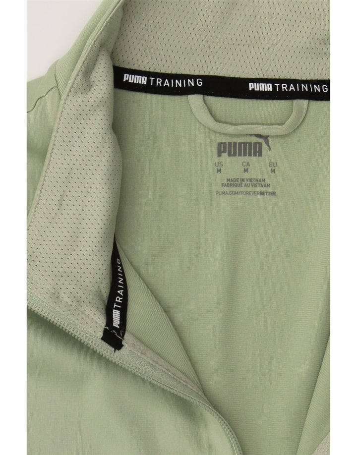 PUMA Mens Tracksuit Top Jacket Medium Green Colourblock Polyester Vintage Puma and Second-Hand Puma from Messina Hembry 
