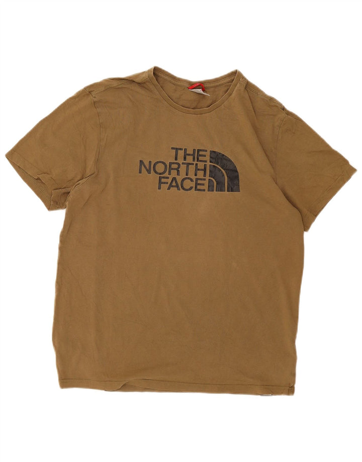 Męski T-shirt z grafiką The North Face, bawełniany kolor khaki