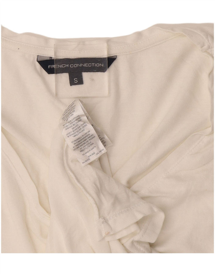 T-shirt damski French Connection Top UK 10, mały, biały, bawełniany