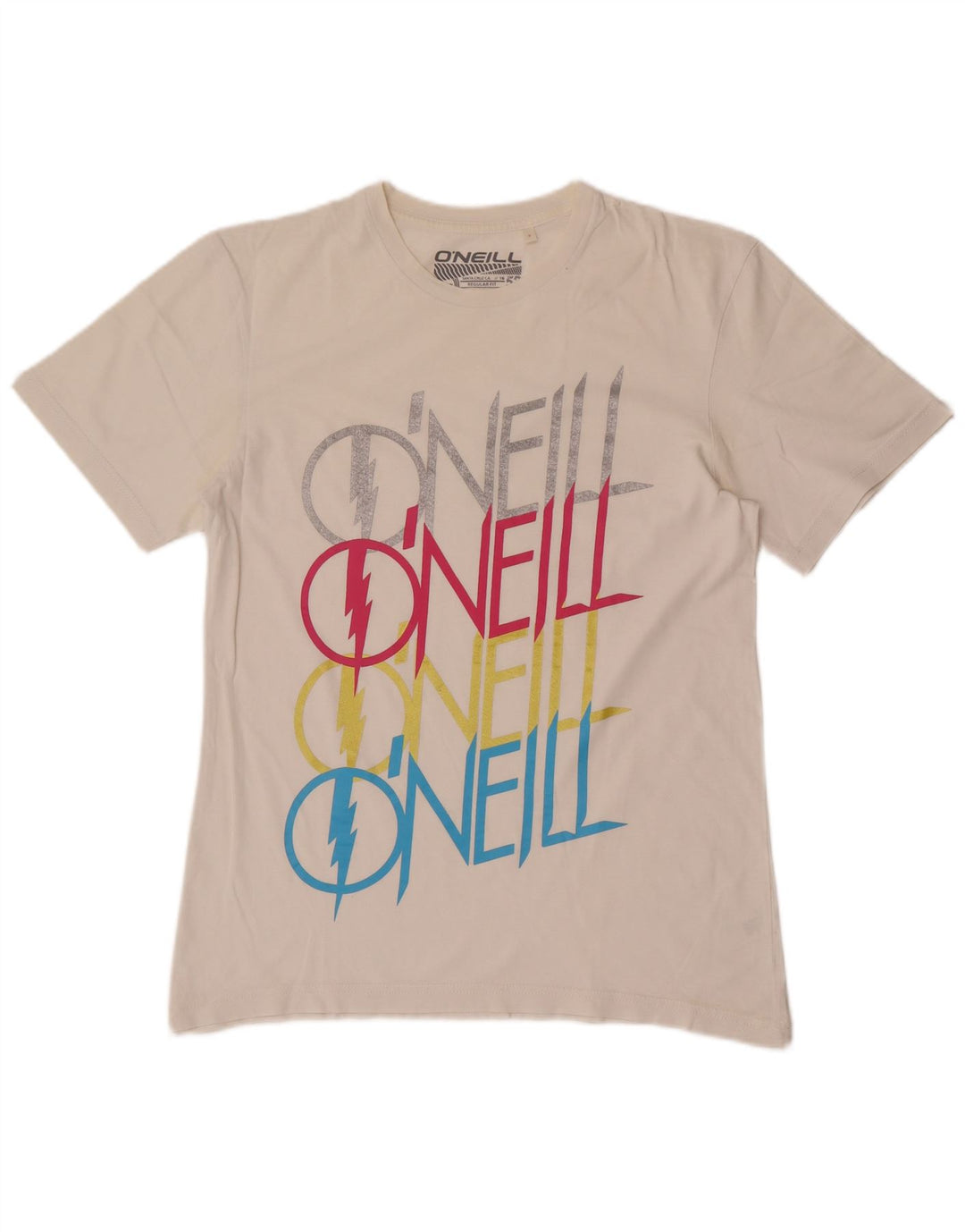 Męski T-shirt z grafiką O'NEILL o regularnym kroju, mały, biały, bawełniany
