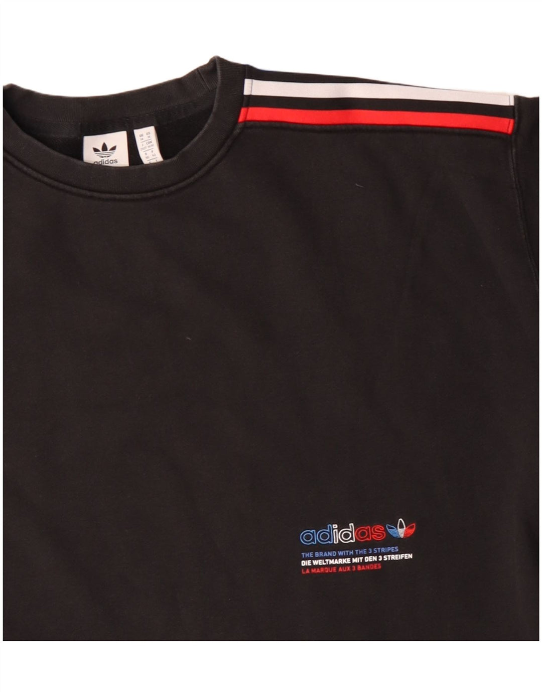 Damska bluza Adidas z trzema paskami, UK 14, duża czarna
