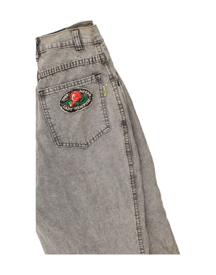 WAMPUM Womens Tapered Jeans IT 42 Medium W24 L32 Grey Cotton Vintage Wampum and Second-Hand Wampum from Messina Hembry 