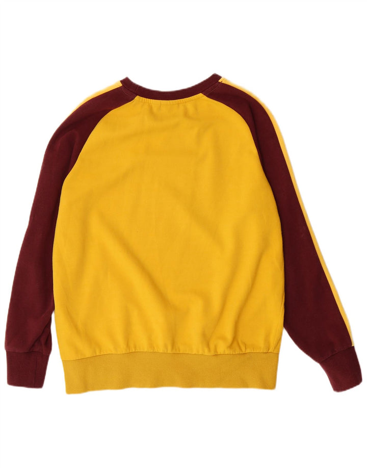 LOTTO Mens Graphic Sweatshirt Jumper Medium Yellow Colourblock Polyester