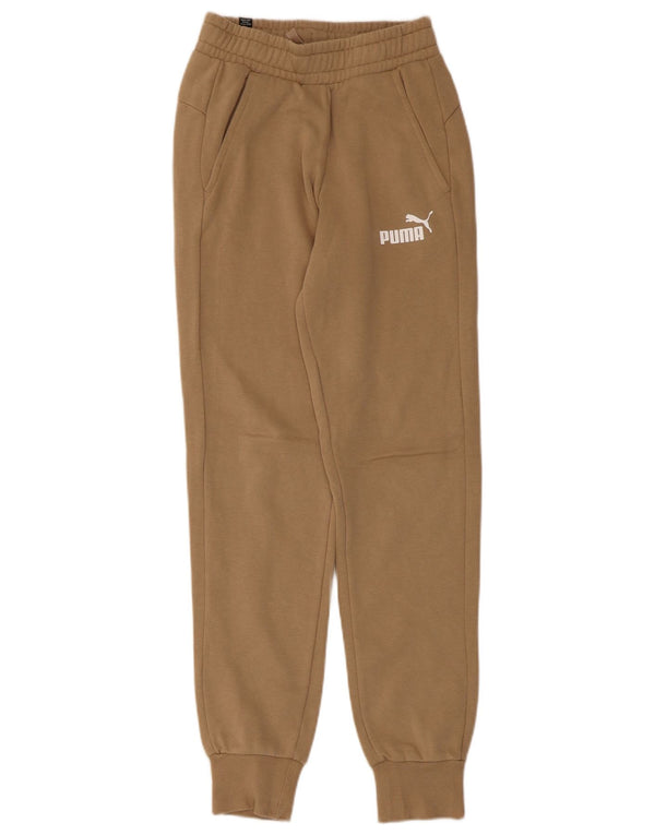 Damskie spodnie dresowe Puma Joggers UK 4 XS Beżowa bawełna
