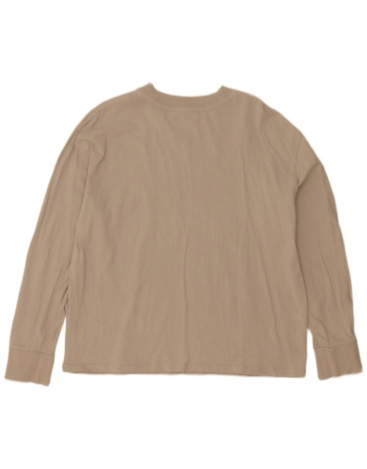 Damski top oversize Zara z długim rękawem, UK 10, mały, beżowy