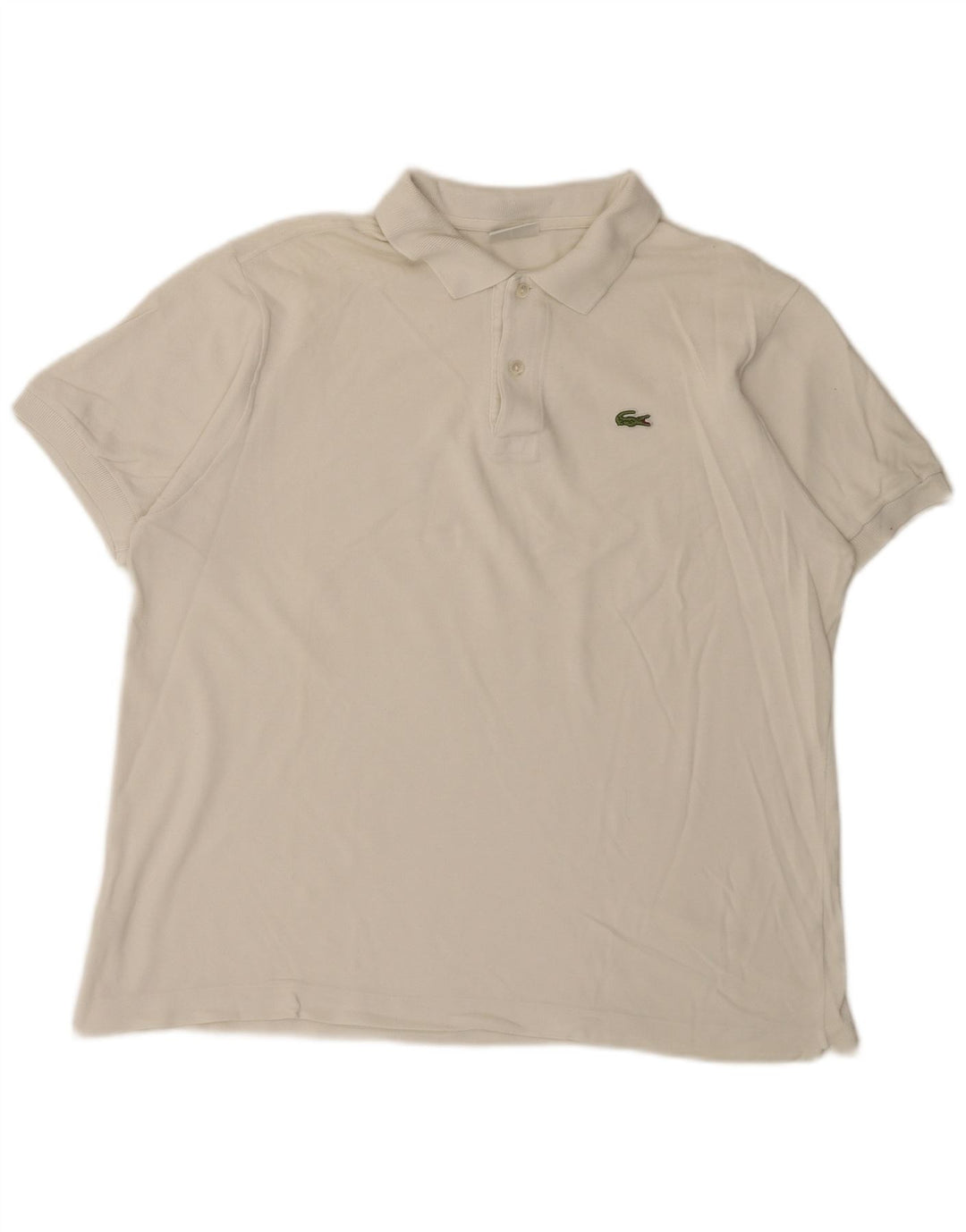 Męska koszulka polo Lacoste, rozmiar 6, XL, biała, bawełniana