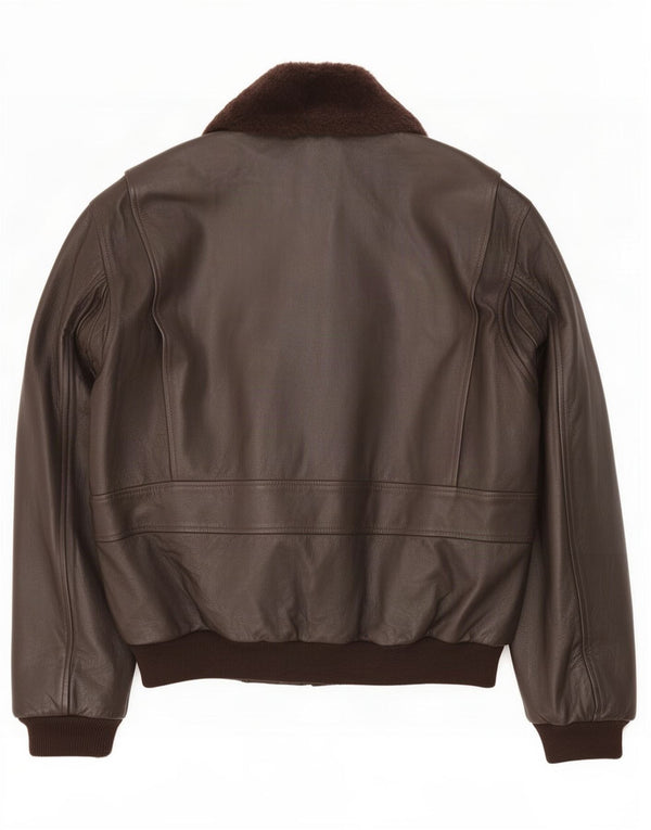 Bomb Boogie Męska skórzana kurtka wojskowa UK 42 XL brązowa