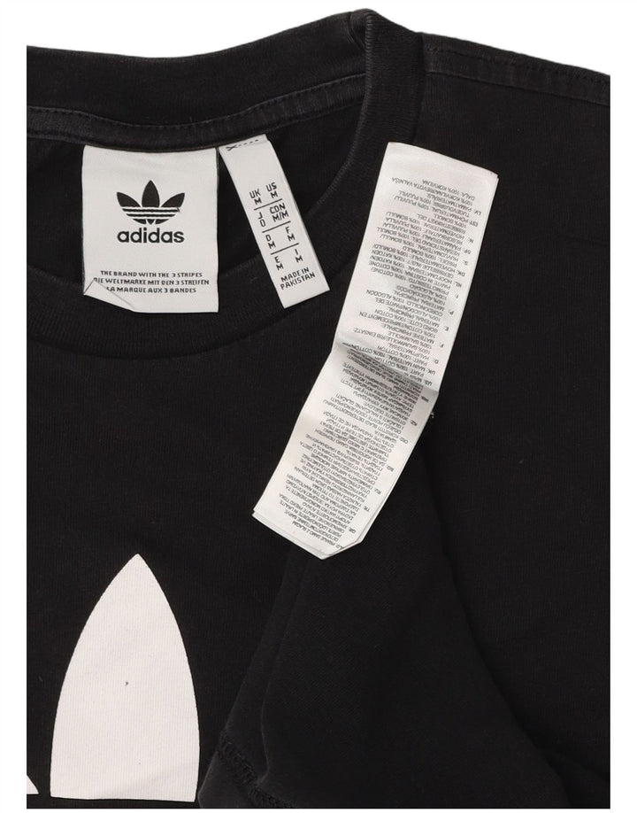 Męska koszulka z grafiką ADIDAS, średnia czarna, bawełniana