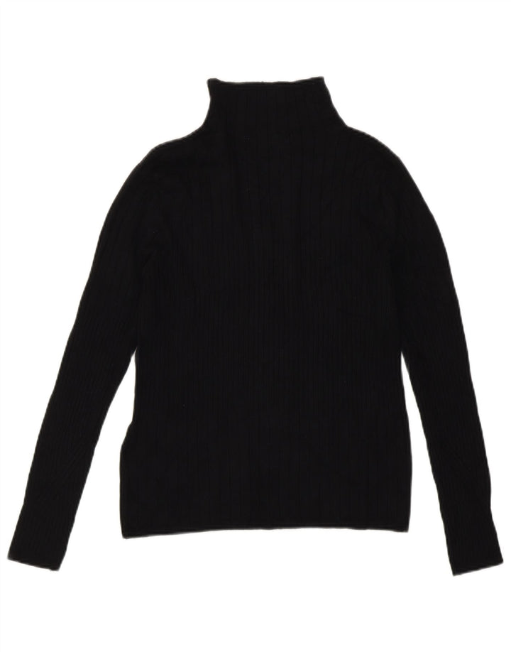 Marks & Spencer Damski sweter z golfem UK 10 Small, czarna wiskoza