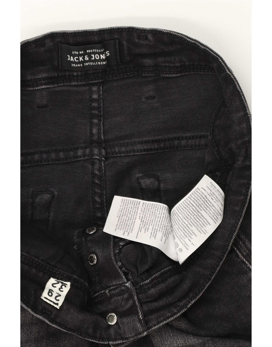 Męskie jeansy Jack & Jones GLENN Slim W29 L32 Czarne bawełniane
