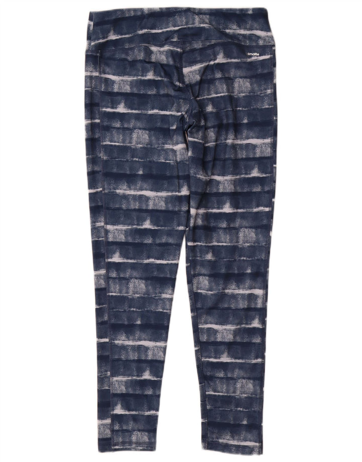 Damskie legginsy Adidas Climalite UK 12/14 Średni niebieski poliester w paski