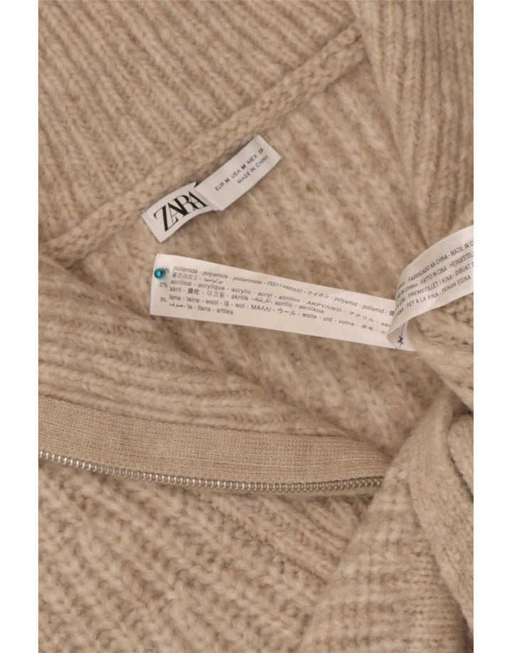 Damski podkoszulek Zara Crop Vest UK 14 Średni beżowy poliamid
