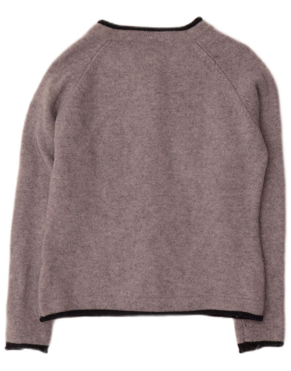 IRELANDS EYE Krótki sweter damski UK 18 XL, szara wełna