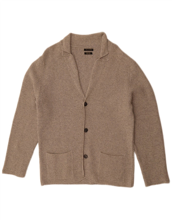 Męski sweter rozpinany Massimo Dutti, duży, szary