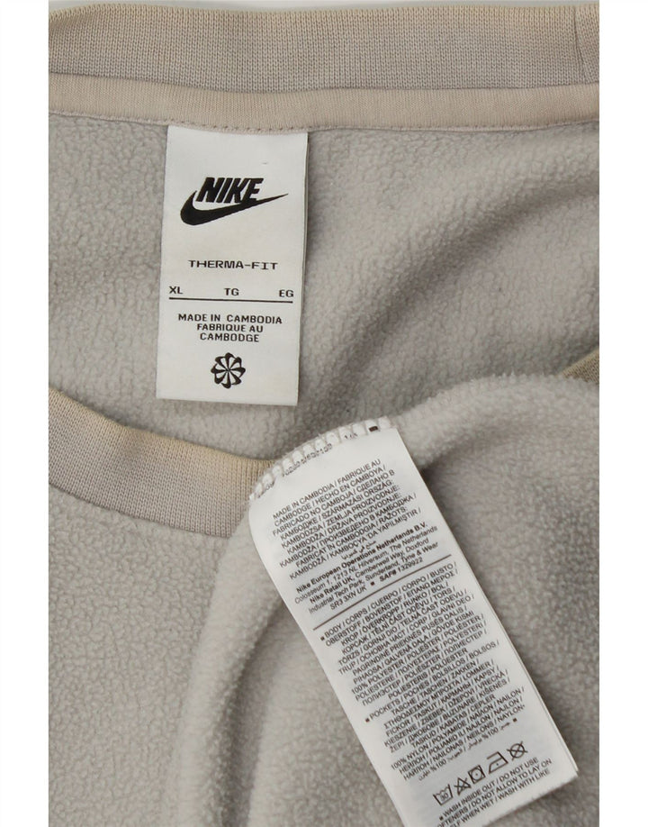 Męski sweter polarowy Nike XL, szary, poliester