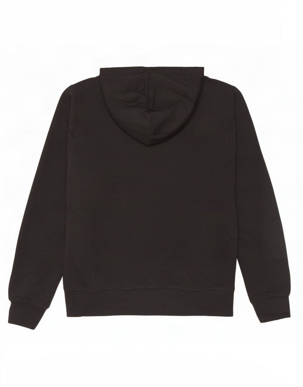 Męski sweter z kapturem w stylu vintage, mały, czarny, bawełniany