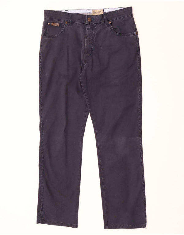 Spodnie męskie Wrangler Texas Straight Casual W34 L30 Granatowa bawełna