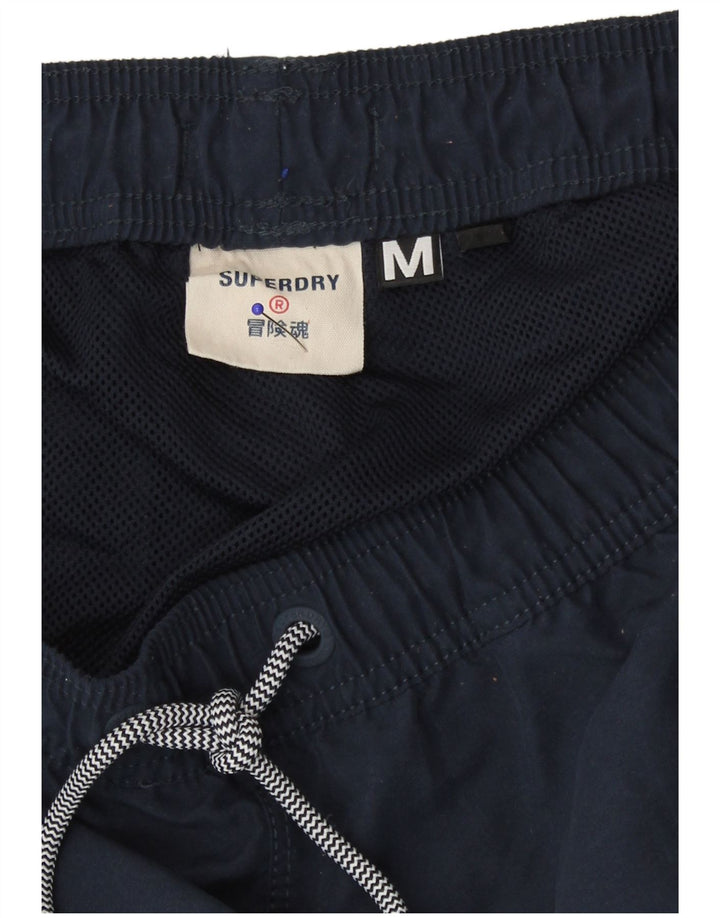 Męskie spodenki kąpielowe Superdry, średni granatowy, poliester z blokami kolorów