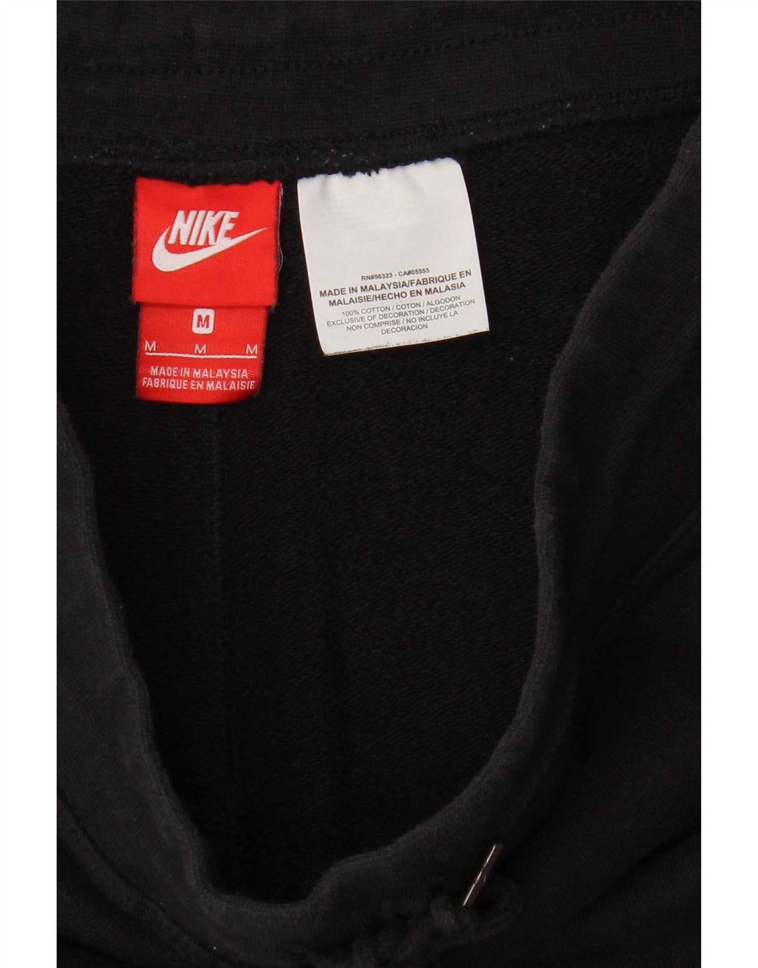 Męskie spodenki sportowe Nike, średniej wielkości, czarne, bawełniane