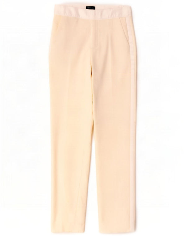 Damskie spodnie chino z wysokim stanem Zara XS W24 L28 w kolorze złamanej bieli