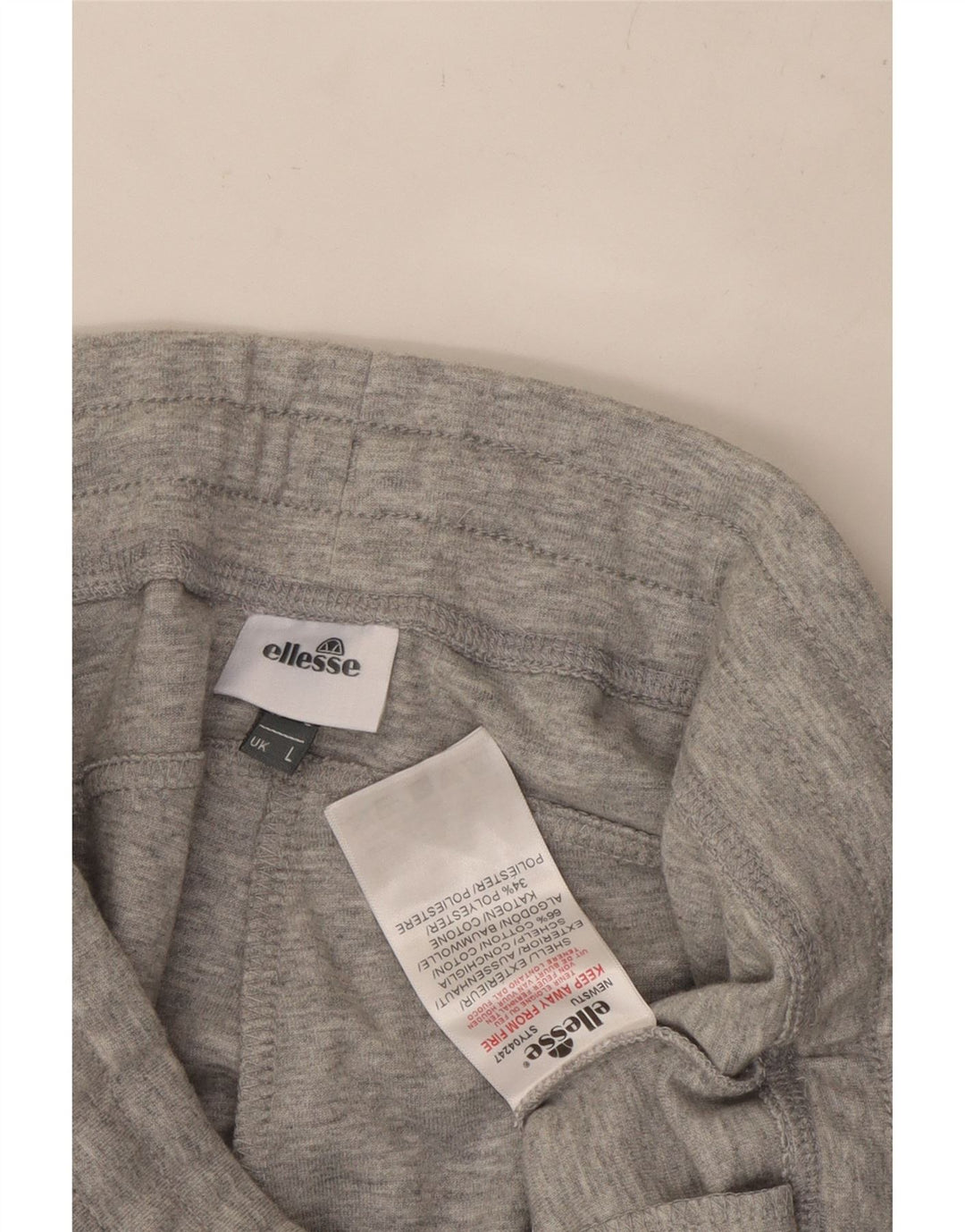 Męskie spodnie dresowe ELLESSE, duże, szare, bawełniane