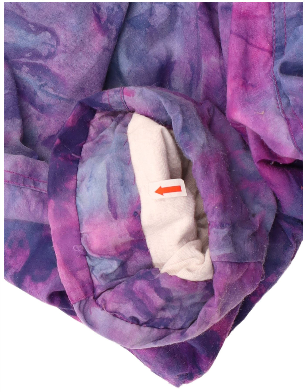 Damska kurtka dresowa w stylu vintage, UK 16, duża, wielobarwna tkanina typu tie-dye