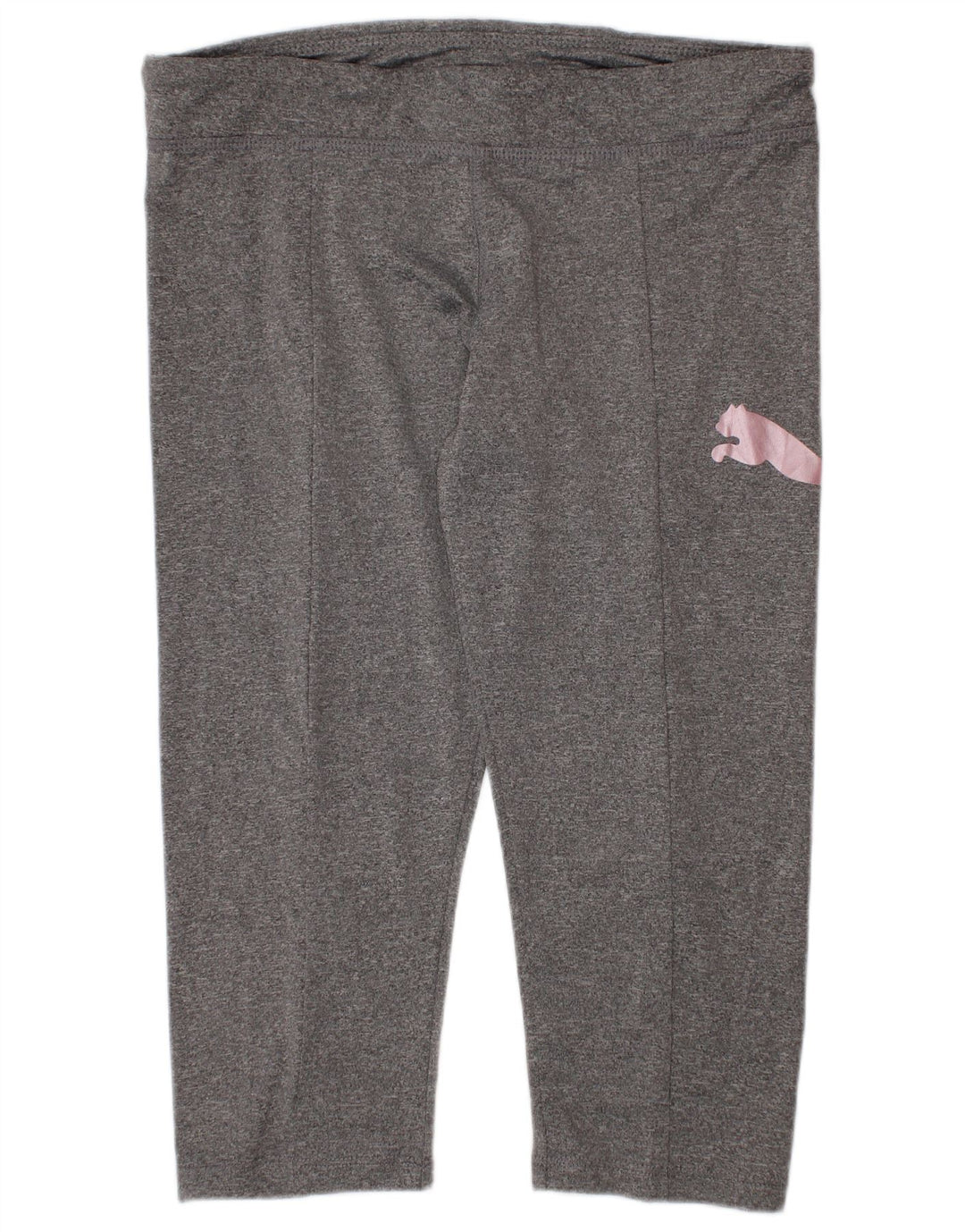 Dziewczęce legginsy z grafiką Puma 12-13 lat, duże, szare, poliestrowe