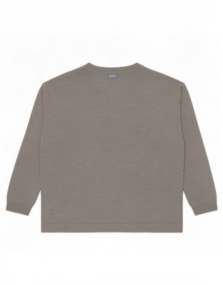 Marks & Spencer Damski sweter oversize z dekoltem w kształcie litery V, UK 10, mały, szary