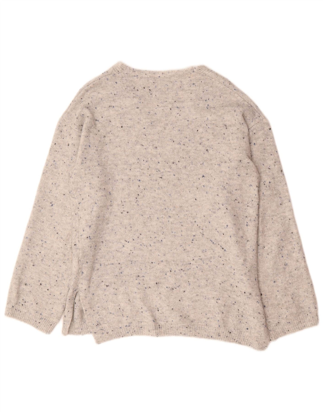 Marks & Spencer Damski sweter z dekoltem w kształcie litery V, UK 10, mały, szary, nakrapiany
