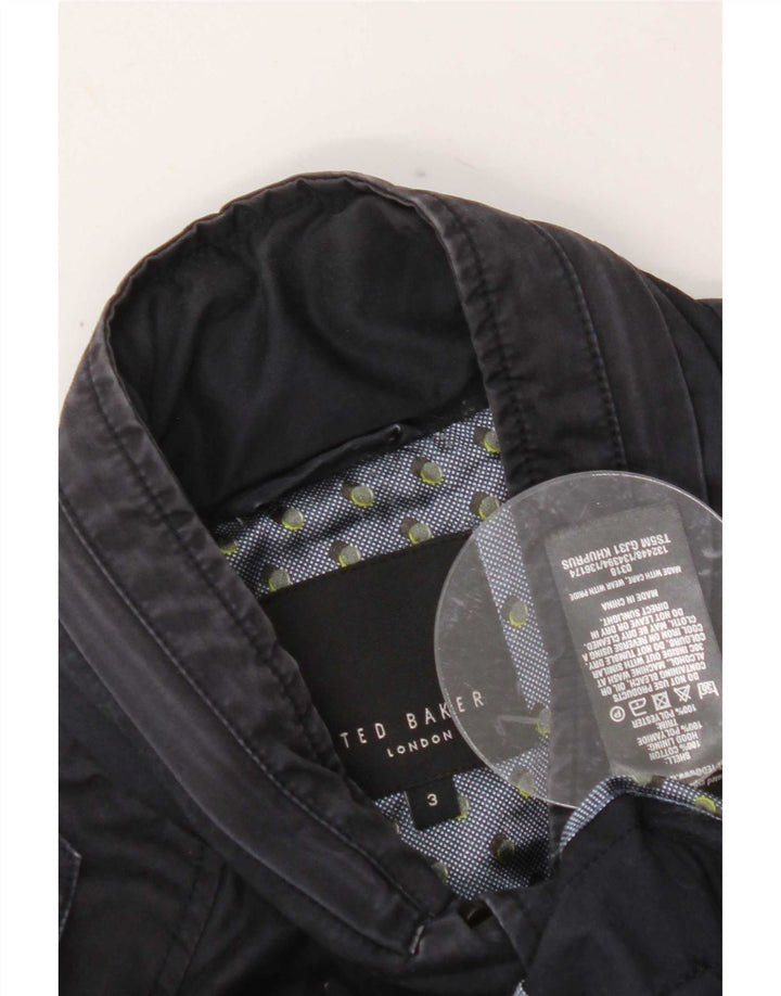 Męska kurtka wojskowa z kapturem Ted Baker, rozmiar 3, średnia, granatowa, bawełniana