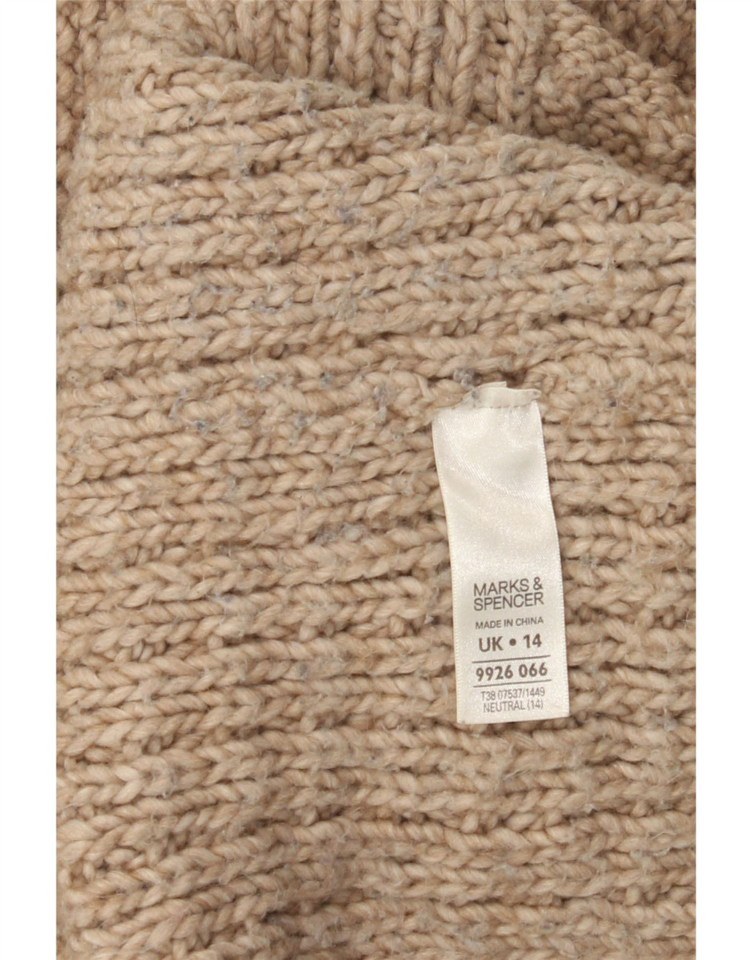 Marks & Spencer Damski sweter kardigan UK 14 Średni brązowy akryl