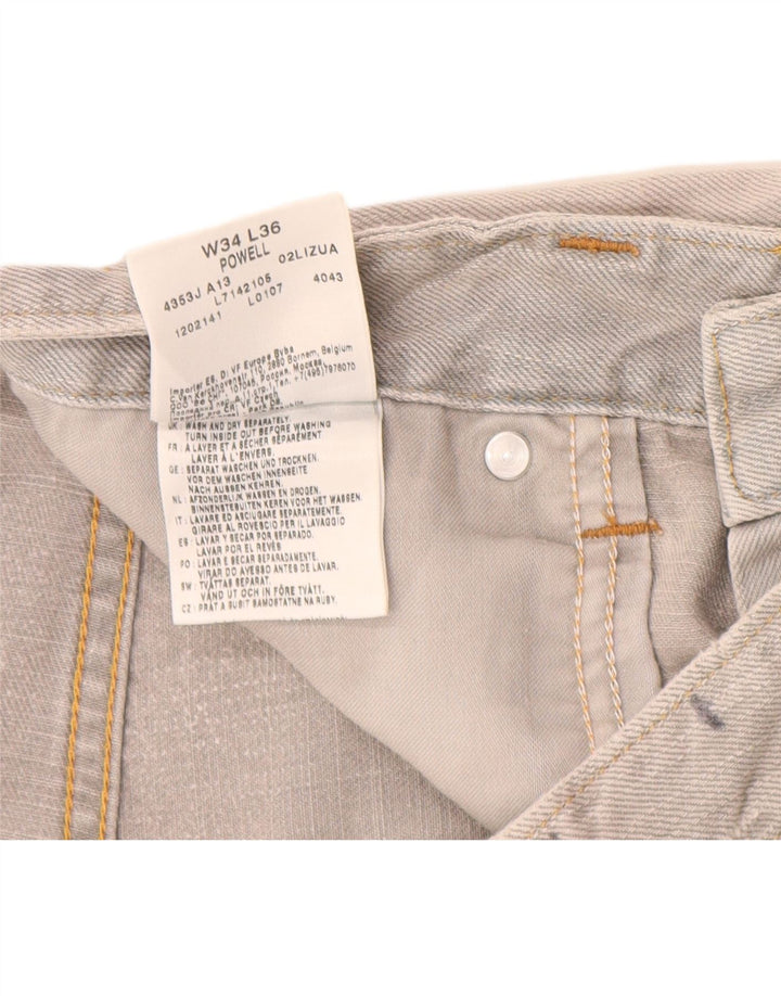 Męskie spodenki jeansowe Lee Powell W32, średnioszare, bawełniane