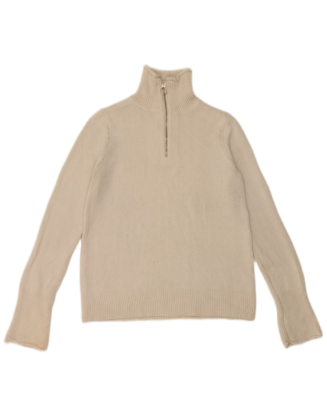 Sweter damski Zara z zamkiem błyskawicznym UK 14, duży, biały