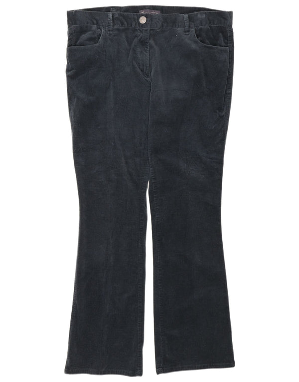 Marks & Spencer Damskie sztruksowe spodnie z wysokim stanem UK 16 Large W36 L31 Nav