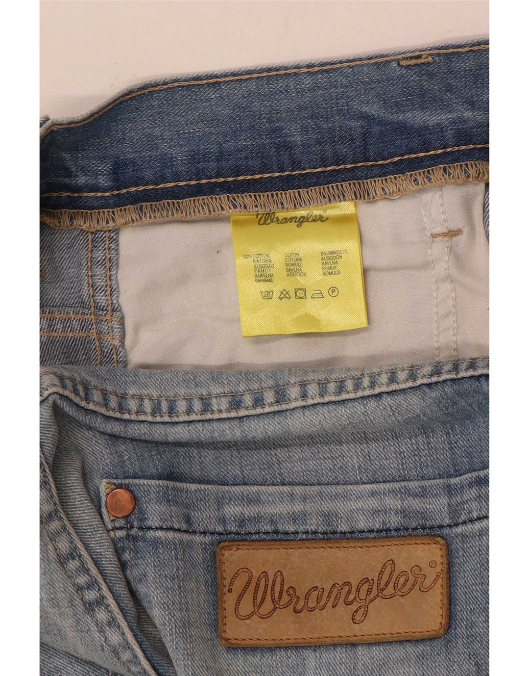 Wrangler Męskie Spencer Straight Jeans W32 L34 Niebieskie bawełniane